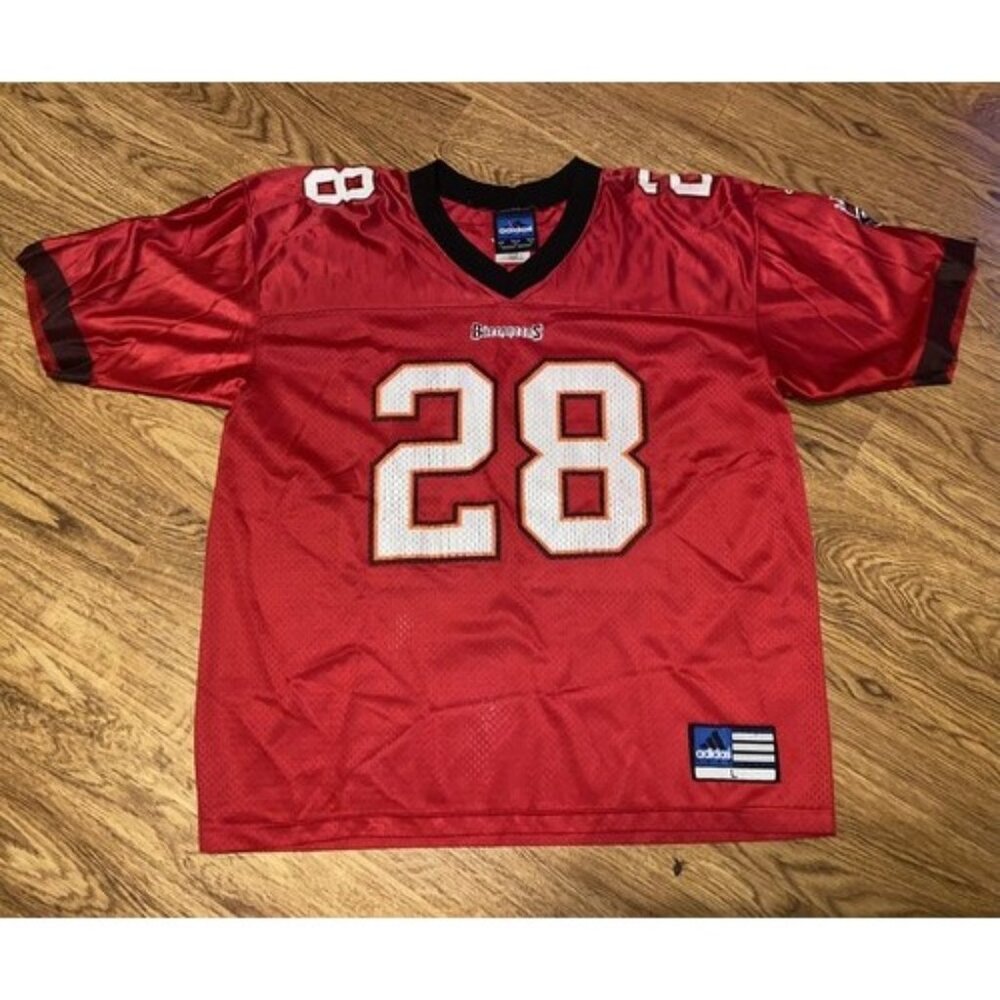 Adidas Tampa Bay Buccaneers #28 Warrick Dunn Football Jersey Size Large
